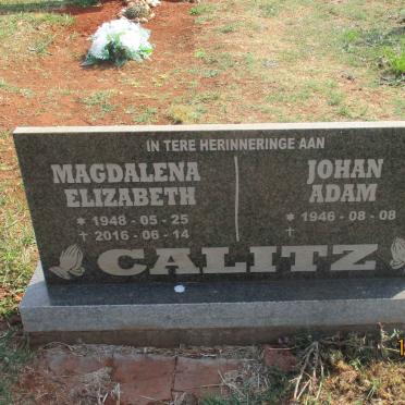CALITZ Johan Adam 1946- &amp; Magdalena Elizabeth 1948-2016