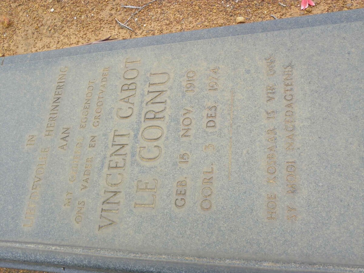 CORNU Vincent Cabot, le 1910-1974