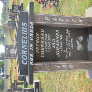 CORNELIUS Jan Johannes 1969- :: CORNELIUS Petrus Coenraad 1988-2013