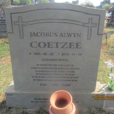 COETZEE Jacobus Alwyn 1961-2012