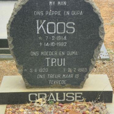 CRAUSE Koos 1914-1982 &amp; Trui 1920-1985