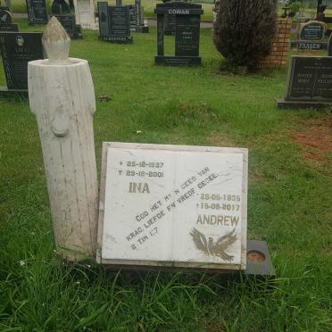 CLOETE Andrew 1935-2017 &amp; Ina 1937-2001