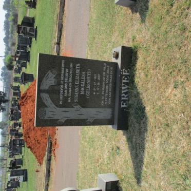 ERWEE Susanna Elizabeth Magdalena nee GELDENHUYS 1921-2007