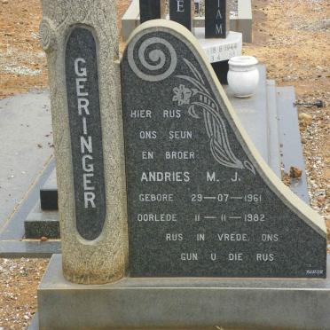GERINGER Andries M.J. 1961-1982