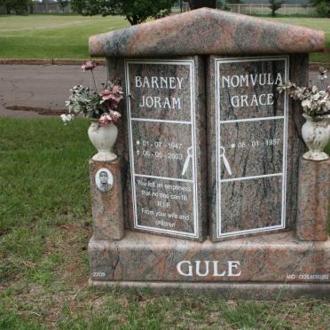 GULE Barney Joram 1947-2003 &amp; Nomvula Grace 1957-