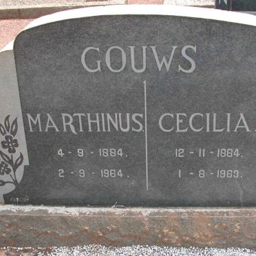 GOUWS Marthinus 1884-1964 &amp; Cecilia 1884-1963