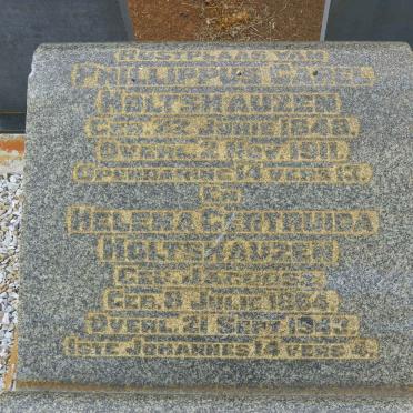 HOLTSHAUZEN Phillippus Carel 1848-1911 &amp; Helena Gertruida JACOBSZ 1864-1943 #1 (front)