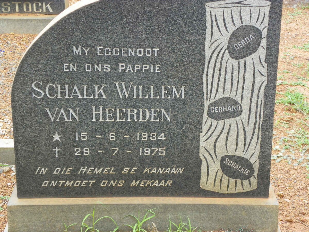 HEERDEN Schalk Willem, van 1934-1975