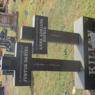 KILIAN Justus Daniel 1937-2013 &amp; Anna Adriana Sophia 1946-