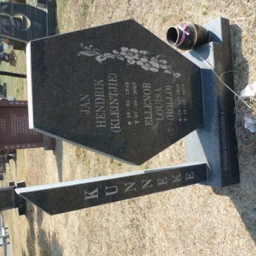 KUNNEKE Jan Hendrik 1943-2007 &amp; Ellenor Louisa 1945-2016