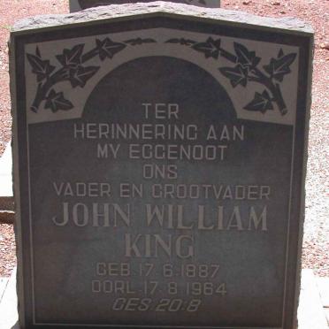 KING John William 1887-1964