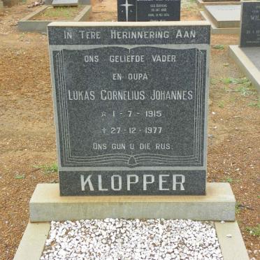 KLOPPER Lukas Cornelius Johannes 1915-1977