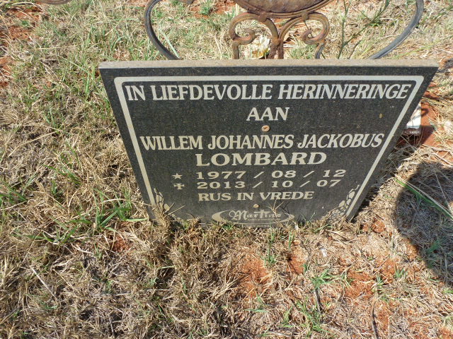 LOMBARD Willem Johannes Jackobus 1977-2013