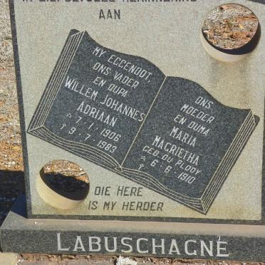 LABUSCHAGNE Willem Johannes Adriaan 1906-1983 &amp; Maria Magrietha DU PLOOY 1910-