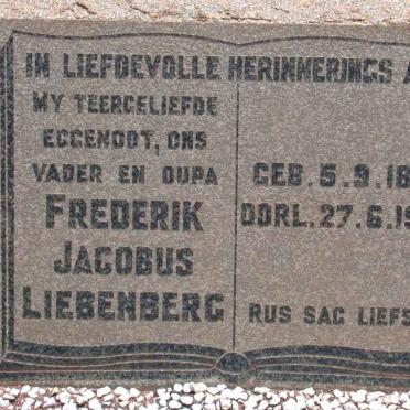 LIEBENBERG Frederik Jacobus 1889-1964