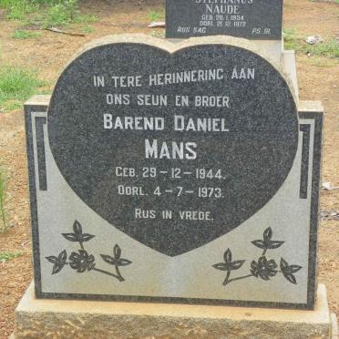 MANS Barend Daniel 1944-1973