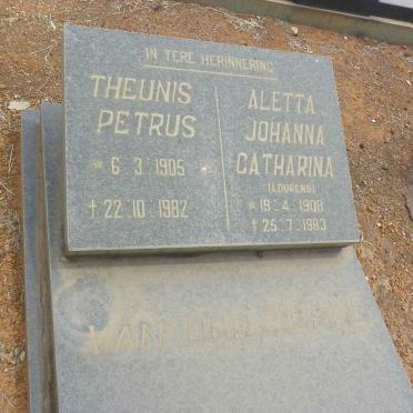 MERWE Theunis Petrus, van der 1905-1982 &amp; Aletta Johanna Catharina LOURENS 1908-1983