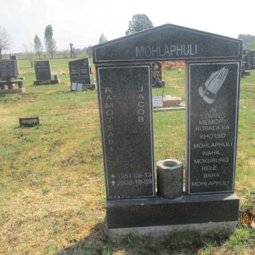MOHLAPHULI Ramotsabi Jacob 1951-2008