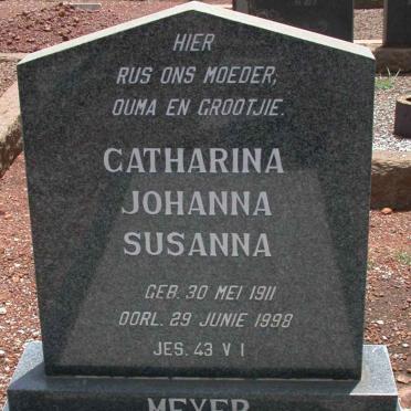 MEYER Catharina Johanna Susanna 1911-1998