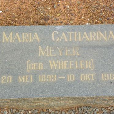 MEYER Maria Catharina nee WHEELER 1893-1969