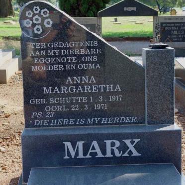 MARX Anna Margaretha nee SCHUTTE 1917-1971