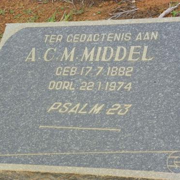 MIDDEL A.C.M. 1882-1974
