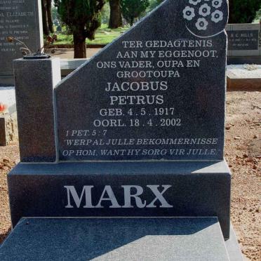 MARX Jacobus Petrus 1917-2002