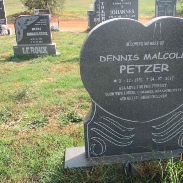 PETZER Dennis Malcolm 1951-2017