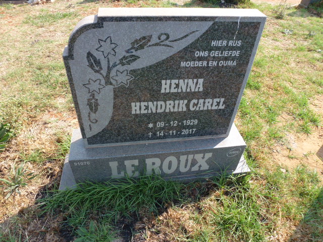 ROUX Hendrik Carel, le 1929-2017