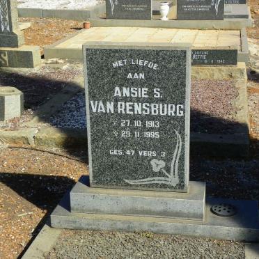 RENSBURG Ansie S., van 1913-1995
