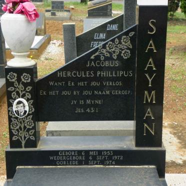 SAAYMAN Jacobus Hercules Phillipus 1953-1974