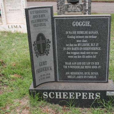 SCHEEPERS Gert Frederick 1949-2003