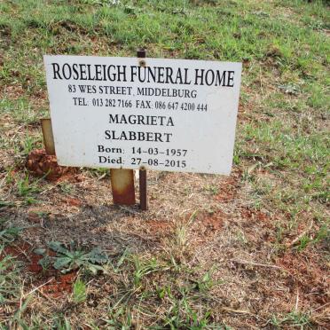 SLABBERT Magrieta 1957-2015