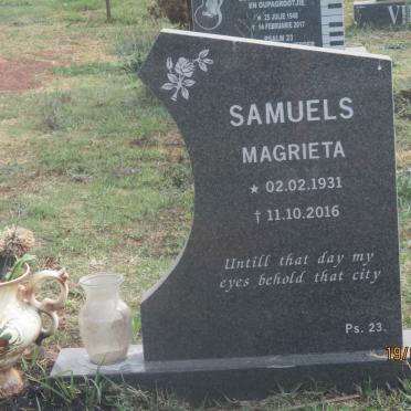 SAMUELS Magrieta 1931-2016