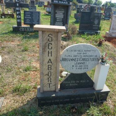 SCHABORT Johannes Christoffel 1923-2014