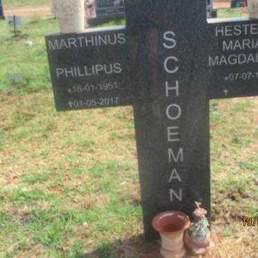SCHOEMAN Marthinus Phillipus 1951-2017 &amp; Hester Maria Magdalena 1953-