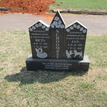 SCHOOMBEE Jan 1929-2008 &amp; Bets 1935-2007