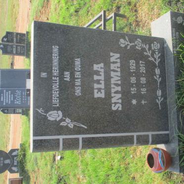 SNYMAN Ella 1929-2017