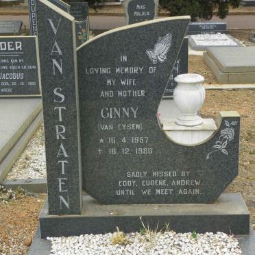 STRATEN Ginny, van nee VAN EYSEN 1957-1980