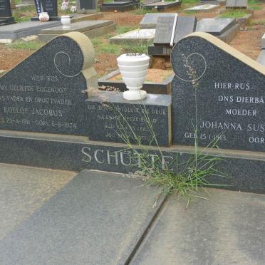 SCHUTTE Roelof Jacobus 1911-1974 &amp; Johanna Susanna 1913-1985
