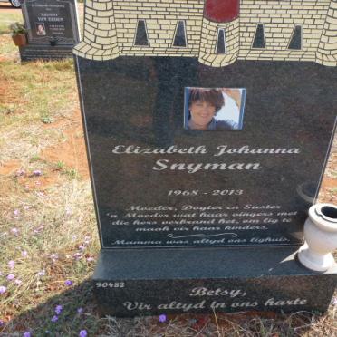 SNYMAN Elizabeth Johanna 1968-2013