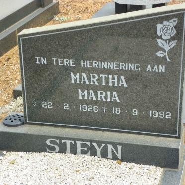 STEYN Martha Maria 1926-1992