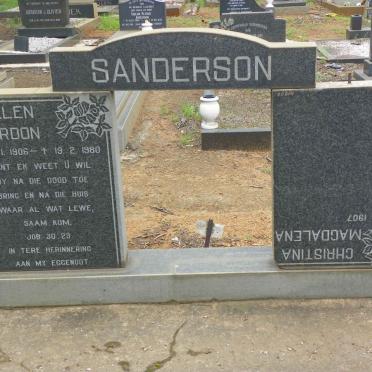 SANDERSON Allen Gordon 1906-1980 &amp; Christina Magdalena 1907-