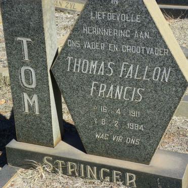STRINGER Thomas Fallon Francis 1911-1984