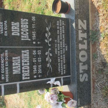 STOLTZ Dirk Jacobus 1945- &amp; Maria Frederika 1949-2016