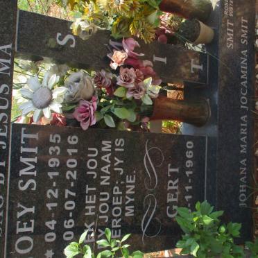 SMIT Gert 1960- &amp; Johana Maria Jocamina 1935-2016
