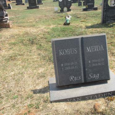 STADEN Kobus, van 1930-2008 &amp; Meida 1934-2016