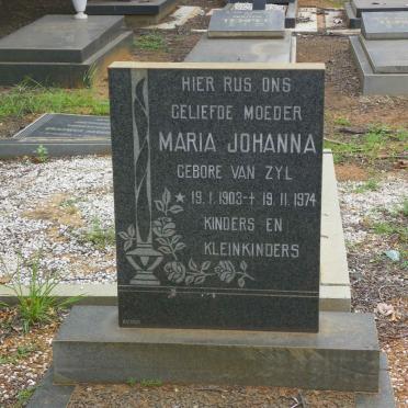 ? Maria Johanna nee VAN ZYL 1903-1974