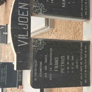 VILJOEN Frans Petrus 1916-1985 &amp; Judith Magdalena 1934-1981 #1