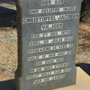 VILJOEN Christoffel Jacobus 1870-1955